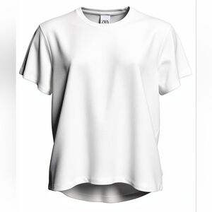 Zara Classic White Short Sleeve Size L